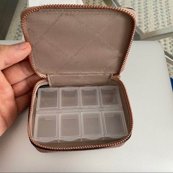 Michael Kors Bags Michael Kors Rose Gold Glitter Pill Box Case